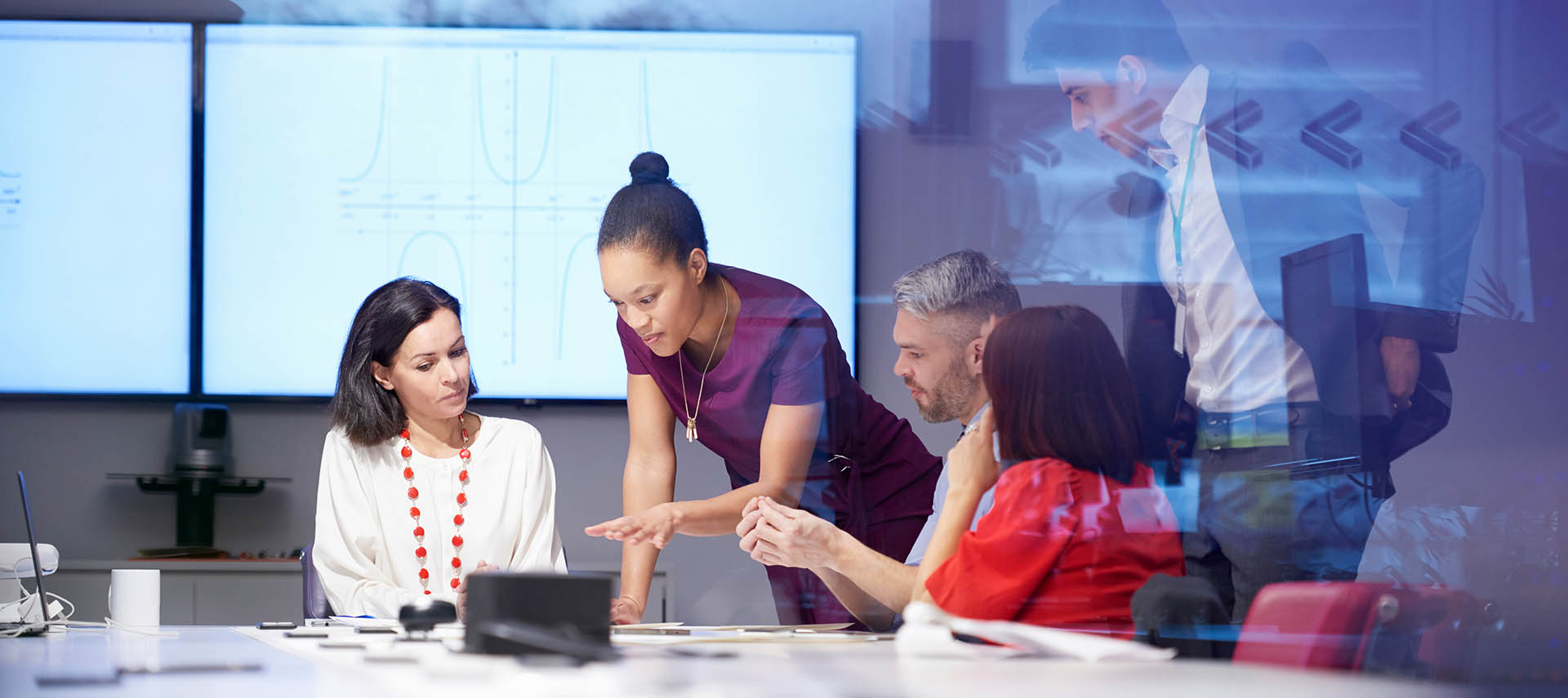 Group of people having a business meeting.
